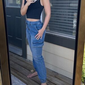 SO High Rise Blue Cargo Joggers